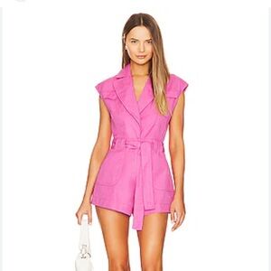 Jonathon Simkhai Pink Sleeveless Belted Jumpsuit